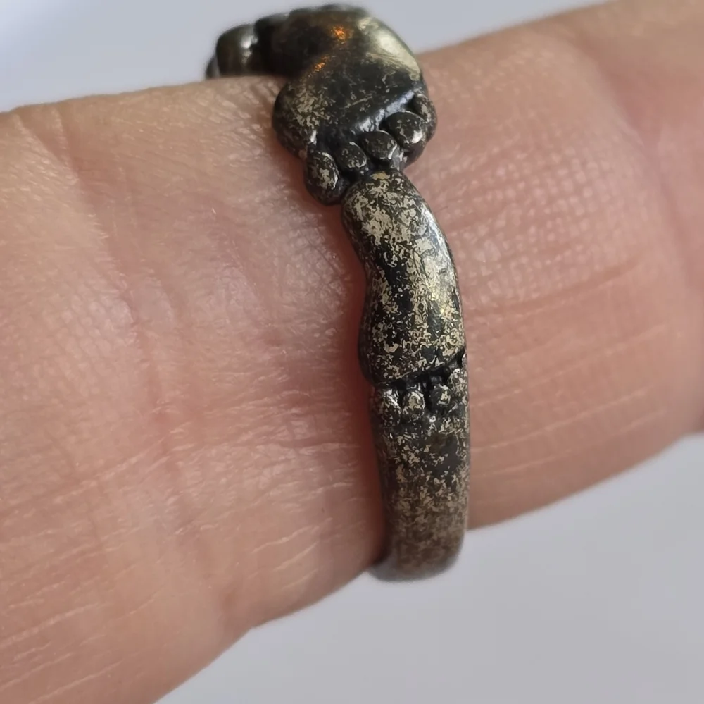 Vintage feet ring foot Thailand .925 Sterling Silver size 7 seven